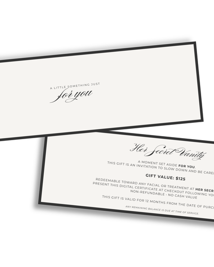 Facial Gift Certificate