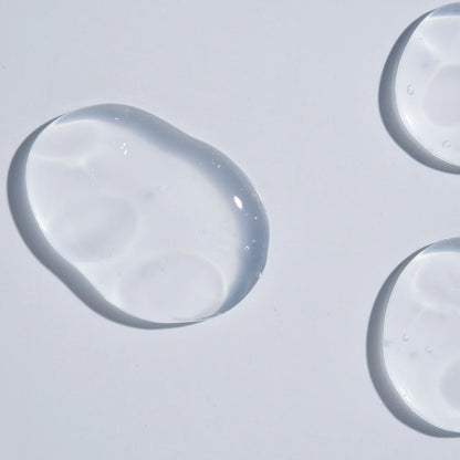 Close-up of lightweight hydrating gel cleanser texture used for gentle daily cleansing.